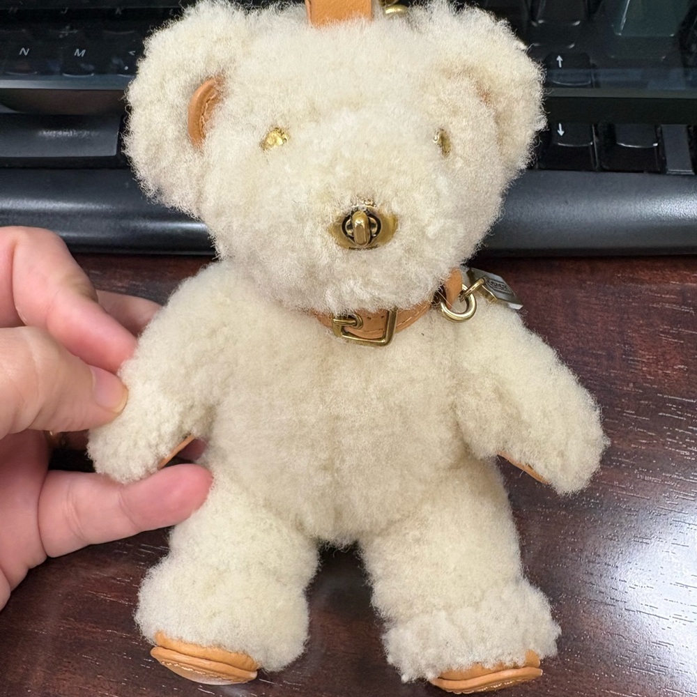 Coach Shearling Bear Charm